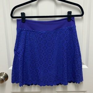 Title Nine Women's Purple Cutout Scalloped‎ Skirt
